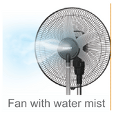 Firefly FEL646 16" Rechargeable Mist Fan with Digital Display and LED Night Light